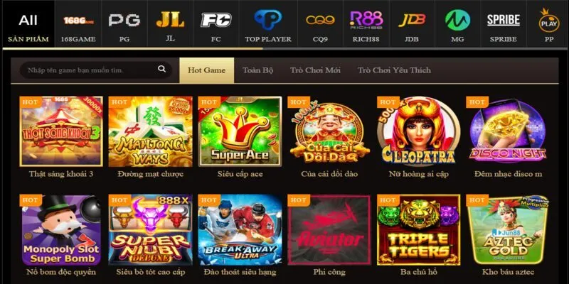 Tổng hợp top nhà phát hành tại sảnh Nổ Hũ 3king